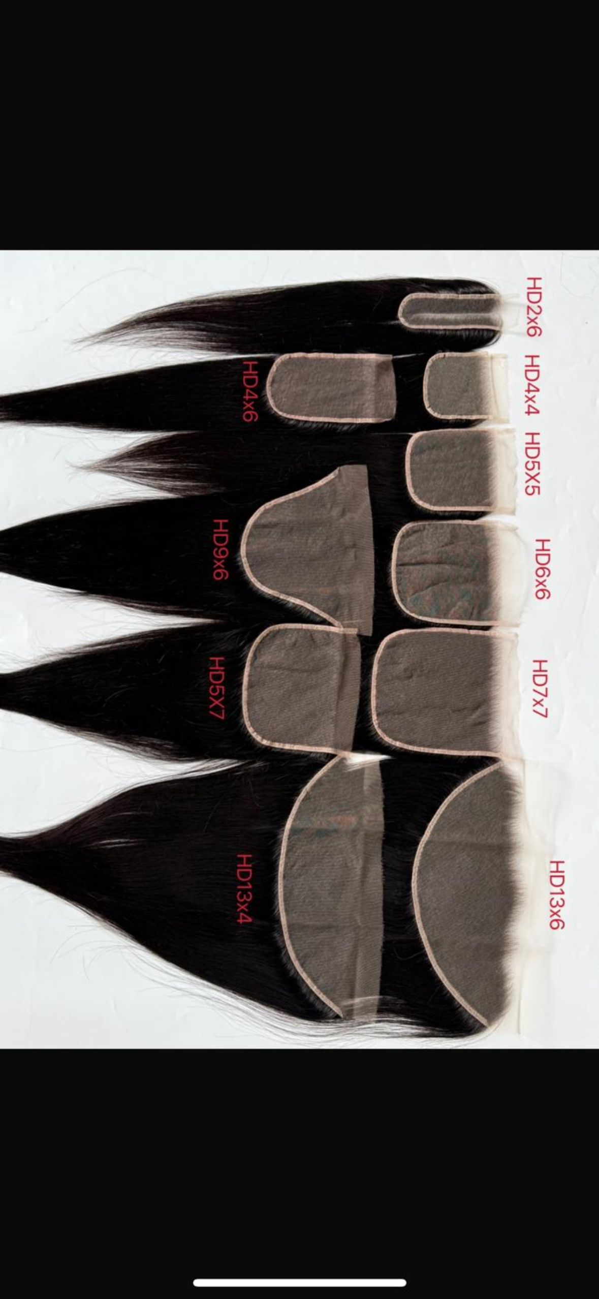 HD lace closure and frontal sizes guide